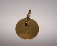 Dog ID tag middle small gold colour
