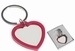 Sleutelhanger hartje rubber glanzend