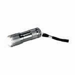 Zaklamp 9 LED gun metal